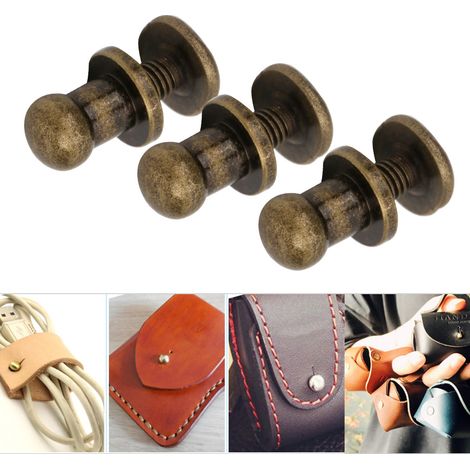 20 Ensembles de Rivets en Cuivre pour Sacs, Vêtements et Accessoires de Mode - Décoration Bronze (1/4)