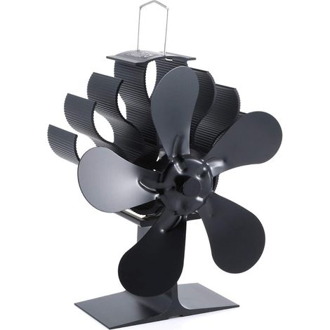 Ventilateur thermoélectrique à 5 pales pour poêles à bois et cheminées, incluant un souffleur d'air pour poêles à bois/cheminées à bûches - Ventilateur écologique