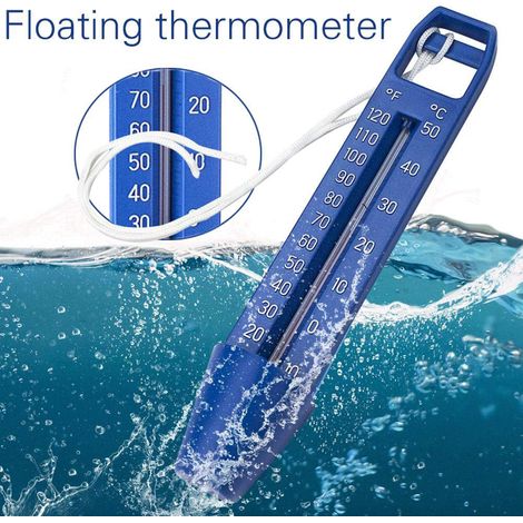 Termometro per piscina. Termometri per acqua di alta qualità con indicazione della temperatura in gradi e gradi Fahrenheit, per letture accurate, ideali per piscine, spa, vasche idromassaggio e laghet (1/5)
