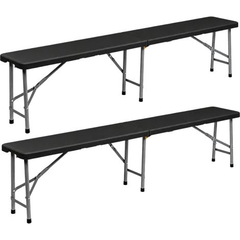 Set di 2 panche pieghevoli per catering 180x28x43 cm Thinia Home