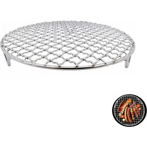 Gril - Gril rond en acier inoxydable, grille de cuisson et de refroidissement empilable avec pieds, diamètre 38 cm (1/5)