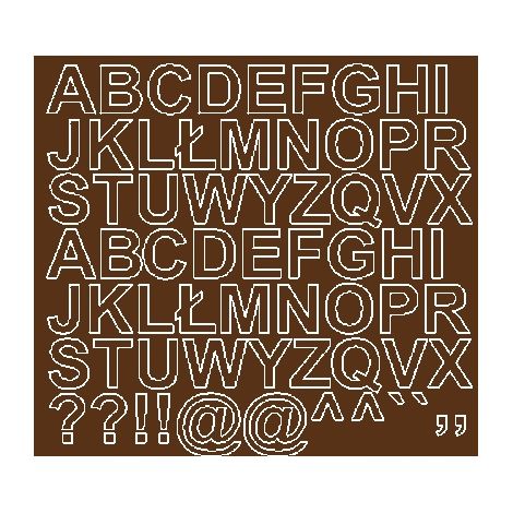 Lettere adesive autoadesive da 2,5 cm, marroni opache