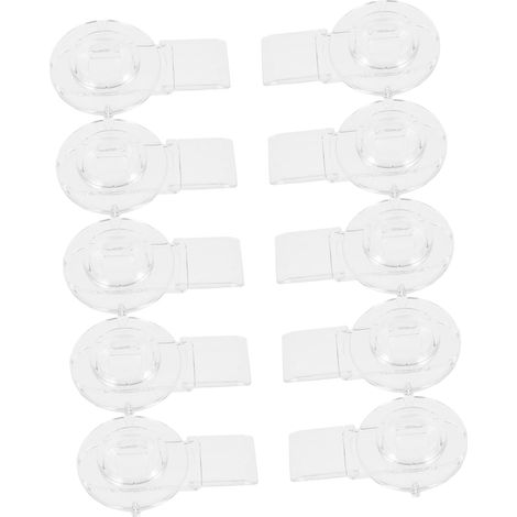 Round Clear Acrylic Lock for Cabinet Doors, Easy Installation, Pet-Resistant Lock for Jewelry Boxes and Pet Doors (1/5)