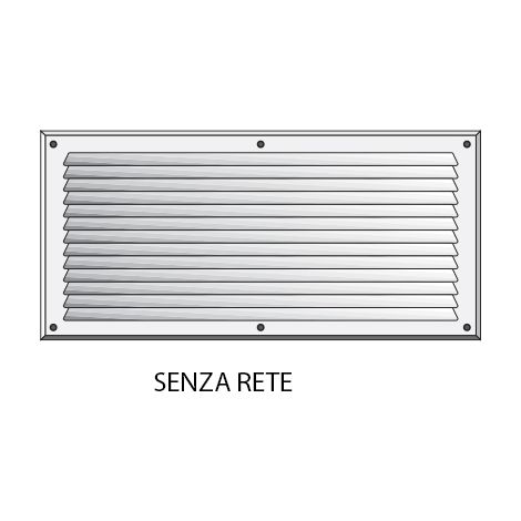 Griglia da incasso senza rete l. 500 x h. 227 mm bianco (1/2)