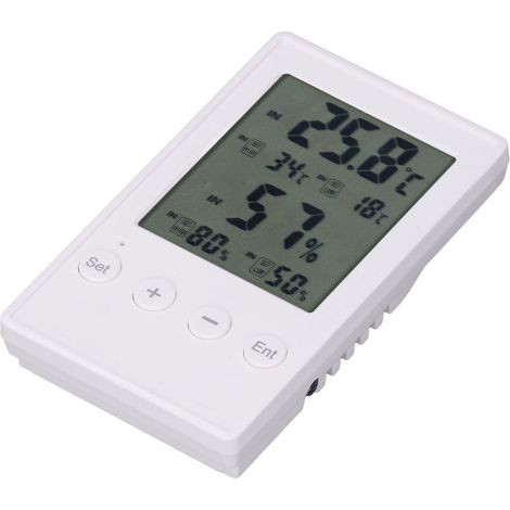 Hygromètre-thermomètre numérique multifonctionnel avec sonde pour la maison, contrôlant l'humidité et la température (1/5)