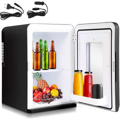 15L Mini frigo cool box 2in1 funzione di raffreddamento e riscaldamento Portable AC DC 230V/12V warming box Mini thermobox car offices camping garden (1/5)
