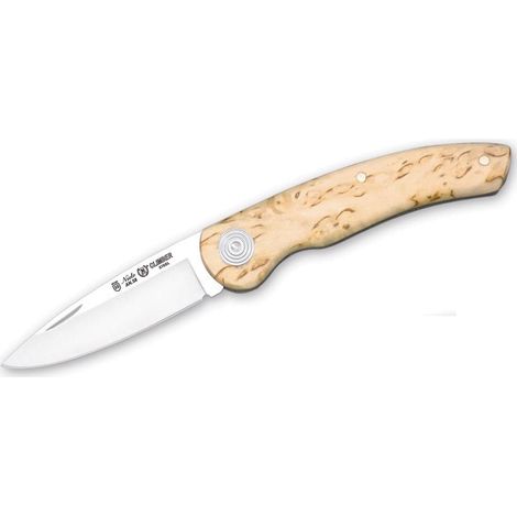 Messer Kletterer 402 Miguel Nieto 17,5 cm, mit Stahlklinge 7,5 cm und mango Natur Birkenholz Lockenstab mit Edelstahlniet