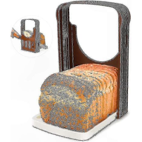 Coupe-pain personnalisable avec fonction pliable pour des tranches uniformes (1/4)