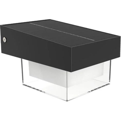 Applique Led Luce Bianca Faro Con Pannello Solare Sensore Crepuscolare Esterno (1/4)