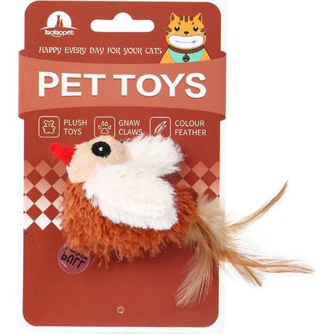 Jouet électronique en peluche pour chat, oiseaux colorés avec attrape-mouches pour chatons et chats d'intérieur (1/4)