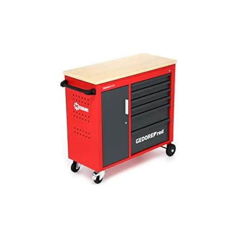 Gedore – Servante d'atelier 3301818 – Type roulante – 6 tiroirs télescopiques – Dimensions 988x431x935 mm – Capacité 25 kg par tiroir - R20400006