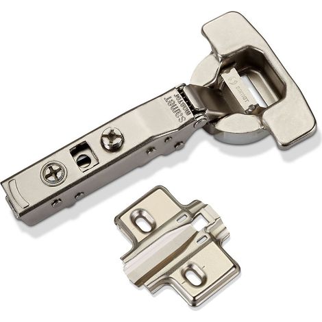 MASTER TOOLLESS Topfband T45 gedämpft Eckanschlag 110° mit Langlochverstellung Möbelscharnier Schrankscharnier (1/5)