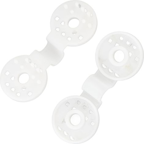 100 clips de fixation ronds en plastique pour toile d'ombrage, serre, jardin extérieur, filet anti-oiseaux, protection solaire agricole, blanc