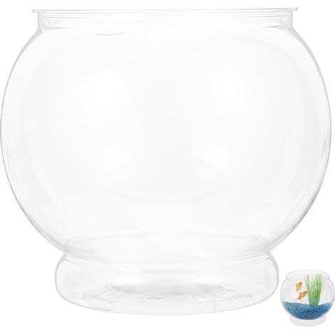 1 Aquarium Rond, Transparent, En Pet, Compact, Pour Poissons Et Tortues, Maison Ou Bureau (1/5)