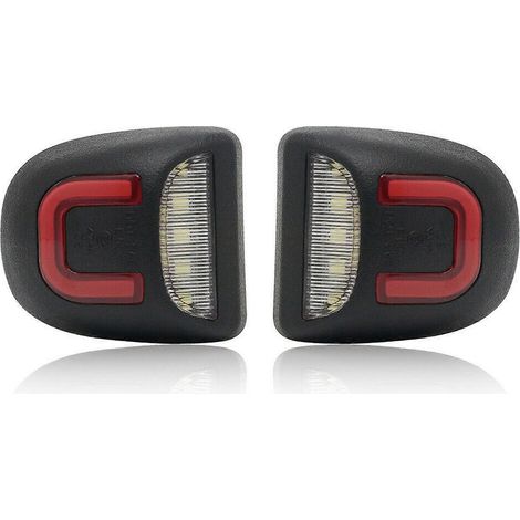 2 feux de plaque d'immatriculation à LED rouges (L&R) pour Chevy Silverado et GMC Sierra 1500/2500-FFY (1/4)