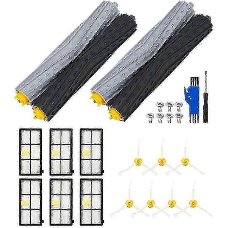 Pour les aspirateurs robots 860, 865, 870, 880, 896, 960, 966, 971, 976, 980 et 981 : brosse principale latérale, filtre HEPA, Pa (1/5)