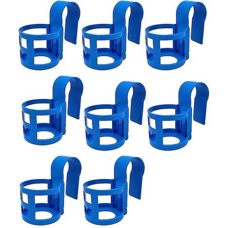 Porte-bouteilles de piscine 8 pièces, porte-bières suspendu, cadre portable, panier à boissons en filet amovible (1/5)