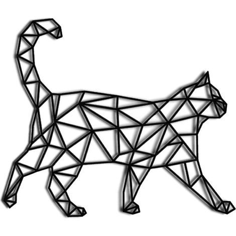 Lntyq Décoration en Sculpture Murale(40x30cm, Chat marchant) (1/4)