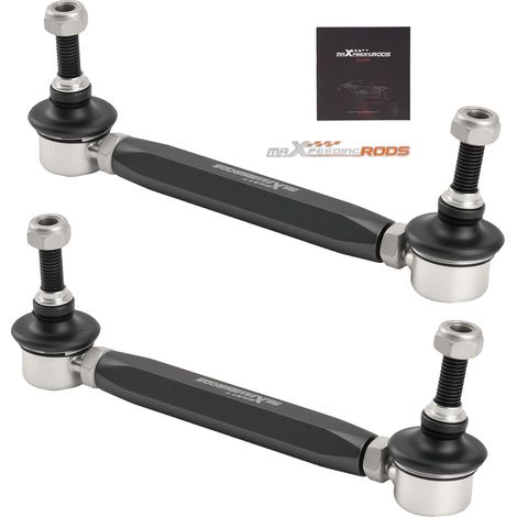 2 Tiranti Barra Stabilizzatrice Regolabili 180-230mm Anteriore Alluminio M10