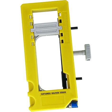 Gabarit de charnière de porte en plastique, longueur 3‑5 po, rayon 1/4‑5/8 po, gabarit de défonceuse pour le travail du bois (1/5)