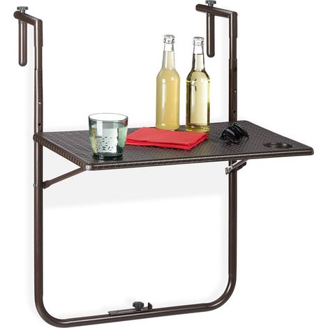 Klappbarer balkontisch in braun 883032