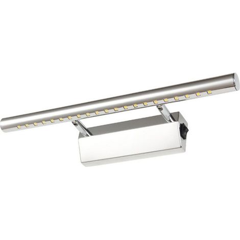 Wall wall-mounted LED 5W finish mirror, lamp of table of bathroom waterproof, rating of protection IP44, switch adjustable to 180°, material stainless steel, fixture decorative, lamp of (1/5)