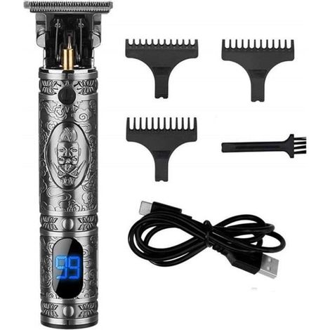 Tondeuse Cheveux Hommes Sans Fil VGR - Avec 3 Peignes de Guidage - Rechargeable (argenté) (1/4)