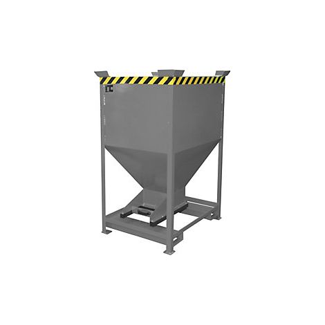 Silo  forma de embudo  fijo con engarces para horquillas 