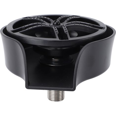 Rince-verres automatique, lave-tasses en acier inoxydable, professionnel, résistant à la corrosion, nettoyeur haute pression pour éviers de cuisine, noir (1/5)