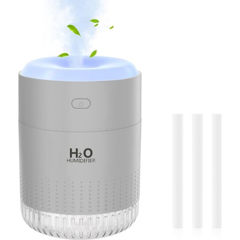 Mini humidificateur d'intérieur avec lumière LED, arrêt automatique et deux modes de brumisation, idéal pour une utilisation en voiture. (1/5)