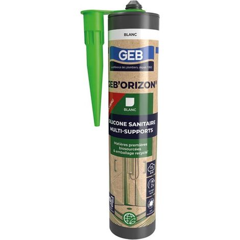 Mastic Geb'orizon Silicone Sanitaire Blanc 310 Ml - Geb