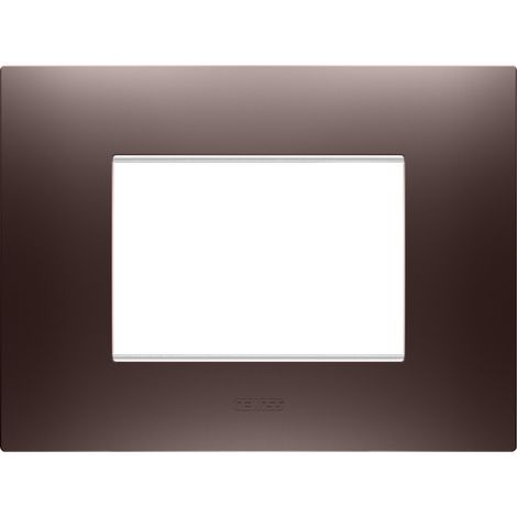 PLAQUE EGO RECTANGULAIRE 3P CUIVRE GEWISS GW16003CP