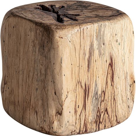 Tabouret Ethnique en Bois Tamarin Naturel - Teinte naturelle bois tamarin éthnique (1/5)
