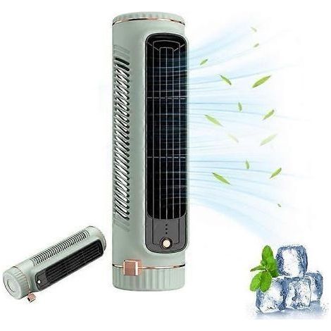 Leiser Turmventilator, Luftkühler, Klimaanlage, Turmventilator, 3 Geschwindigkeitsstufen, USB-aufladbar, umweltfreundlich (1/5)