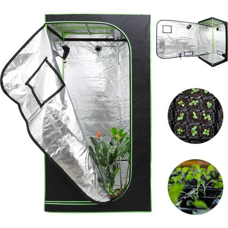 Jiubiaz 100x100x200 cm Grow Zelt für Pflanzen Zuchtzelt Gewächshaus Box Garten Anzucht Gemüse Kräuter Grow Schrank