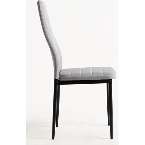 Packs Sillas Comedor - Pack 4 Sillas Lauter Tela - Gris (1/4)