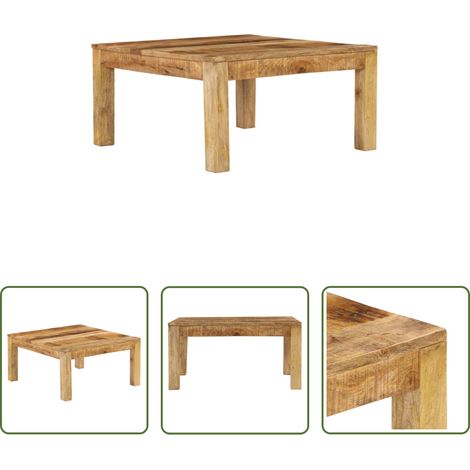 Table d'appoint - Table basse 80x80x40 cm Bois de manguier massif (1/5)