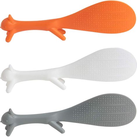 Kreatives Set aus Küchenutensilien in Eichhörnchenform, antihaftbeschichteter Reislöffel, spülmaschinenfest. (1/5)
