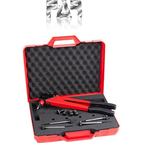 FAR KJ21 RIVETTATRICE MANUALE A LEVA PER RIVETTI INSERTI FILETTATI DA M3 A M8 (1/3)