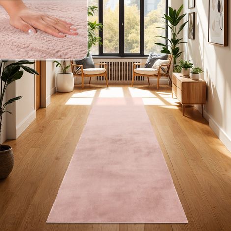 Paco Home Tapis Salon En Fausse Fourrure Pelucheux Hautes Mèches Doux Plusieurs Couleurs 60x90 cm, Pink