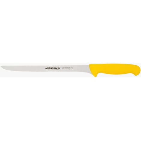 Couteau à Jambon Flexible - Lame Acier Inoxydable 24 cm - Coupe Précise et Durable - Manche Polypropylène Jaune - Série 2900 (1/5)