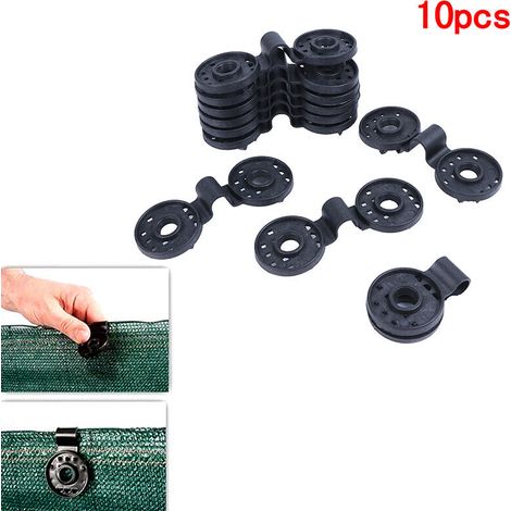 Clip de Fixation pour Brise Vue,Clip Spécial avec œillet en Plastique,Clips de Fixation Traités Anti-UV pour Brise Vue,Filet,Clôture,d'ombrage, 10PCS (1/5)