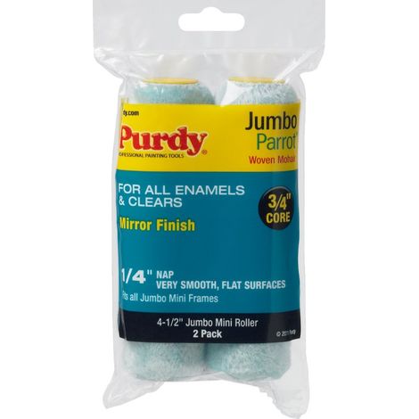 Purdy 140624040 Jumbo mini Parrot roller Replacements, 2-pack, 4 – 1/5,1 cm "x 1/10,2 cm nap (1/5)
