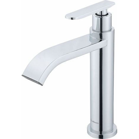 Robinet d'eau froide cascade. mitigeur pour lave-mains. robinet mitigeur à poignée unique pour lavabo. compatible avec les toilettes. chromé. (1/5)