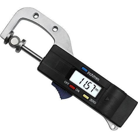 Stück präzises digitales Dickenmessgerät 0–25,4 mm, Dickenmessgerät mit robustem LCD-Bildschirm (1/5)