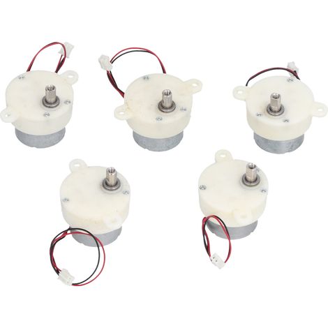 Moteur à engrenages miniature 300 tr/min pour serrure de porte (5 pièces) - Jouet lumineux et coloré - Moteur CC rotatif à couple élevé 12 V et faible consommation d'énergie (1/5)