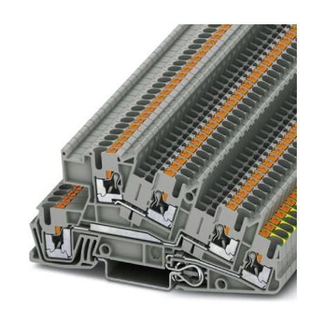 Phoenix pti-2,5-pe/l/l - Borne piso pti-2,5-pe/l/l 0,14-4mm2 gris