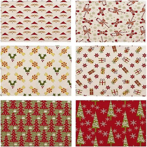 Lot de 6 sets de table antidérapants et lavables, résistants à la chaleur, pour la maison et la cuisine, parfaits pour les fêtes de Noël (5) (1/5)