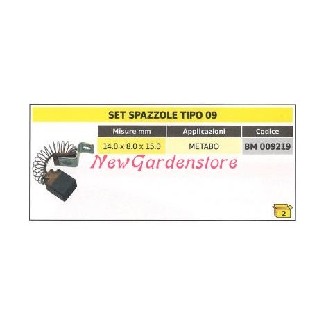 Set spazzole 2 pezzi tipo 05 METABO 14.0 x 8.0 x 15.0 mm 009219