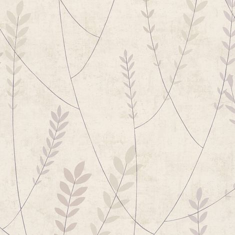 Country style wallpaper wall Profhome 791464 hot embossed non-woven wallpaper slightly textured with floral ornaments matt grey cream iron grey 5,33 m2